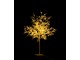 Dekorace stříbrný svítící stromeček Tree leaves silver M - Ø 60*100 cm