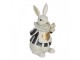Dekorace králíka s límcem a zlatým srdíčkem - 17*14*33 cm