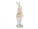 Velikonoční dekorace Králík v saku s košíkem - 17*15*53 cm