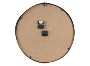Černozlaté nástěnné hodiny s ozubenými kolečky - Ø 60*8 cm