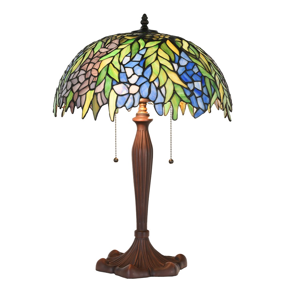 Levně Stolní lampa Tiffany lampa Rousse - Ø 41x60 cm E27/max 2x60W 5LL-1216