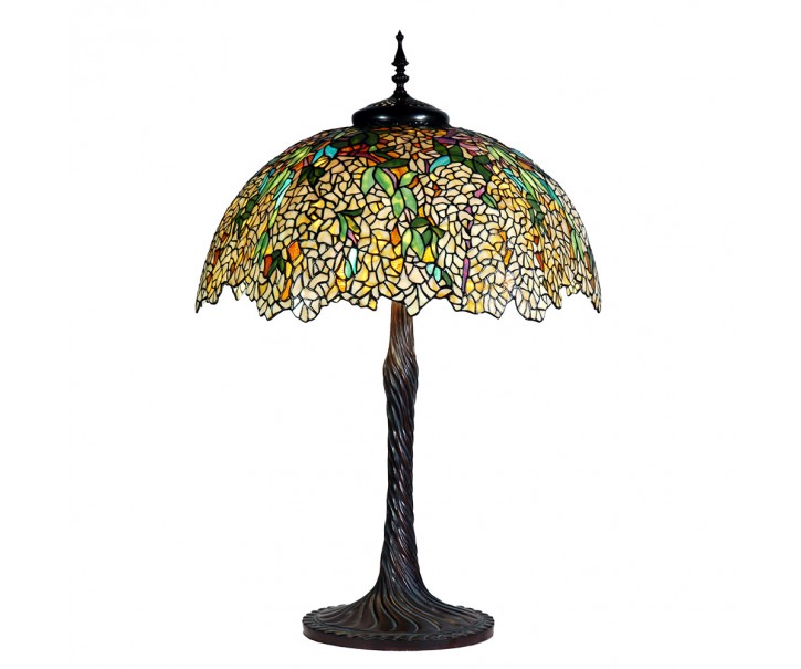 Barevná stolní lampa Tiffany Betania - Ø 56x83 cm E27/Max 3x60W