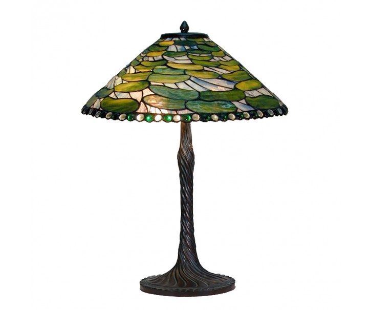 Zelená stolní lampa Tiffany Carina - Ø 51x75 cm E27/max 2x60W