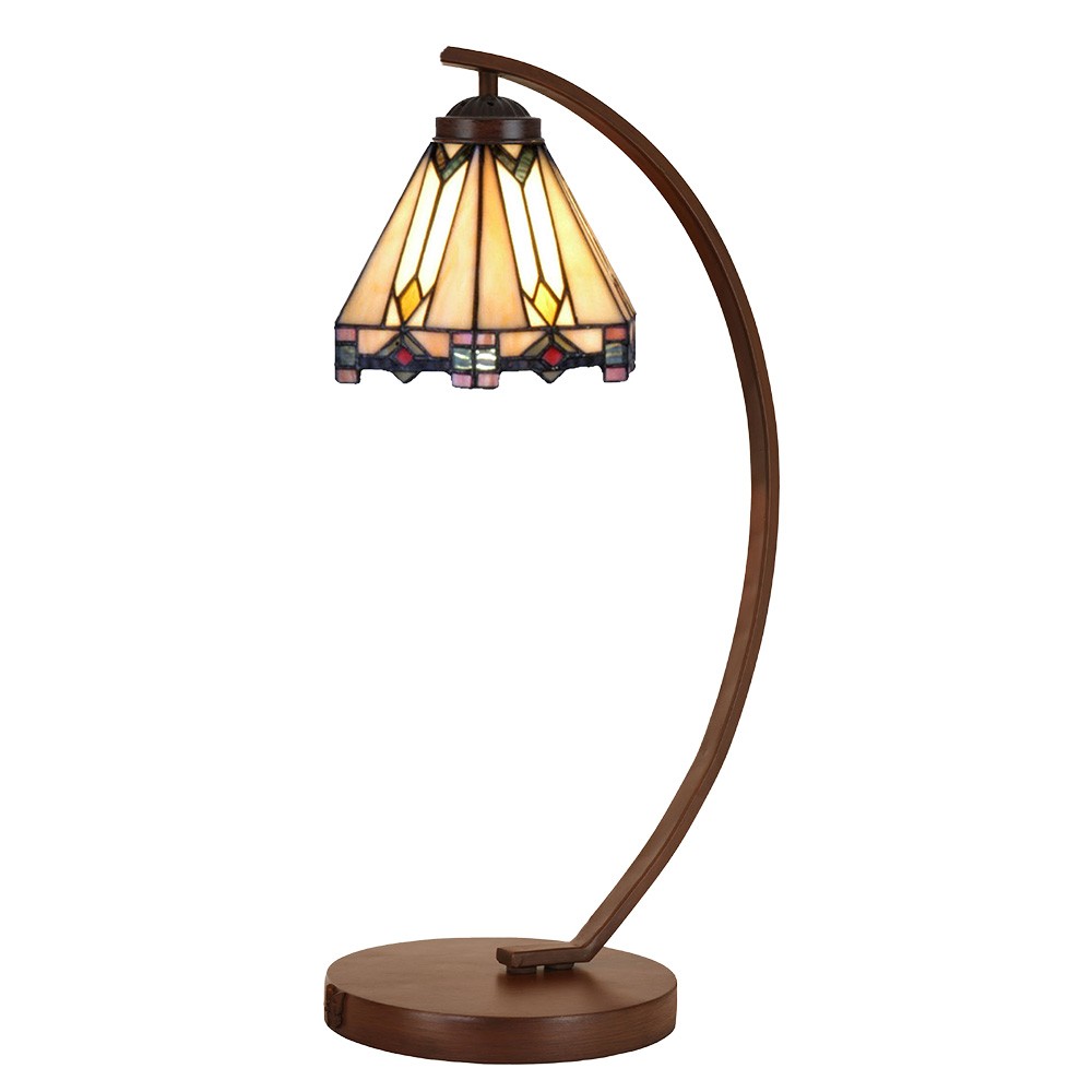 Stolní lampa Tiffany Daira - Ø 20x57 cm E27/max 1x60W Clayre & Eef