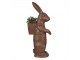 Dekorace velký hnědý králíček s nůší - 38*22*87 cm
