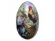 Plechové otevírací vajíčko s králíčkem a kohoutem - 7*11*7 cm