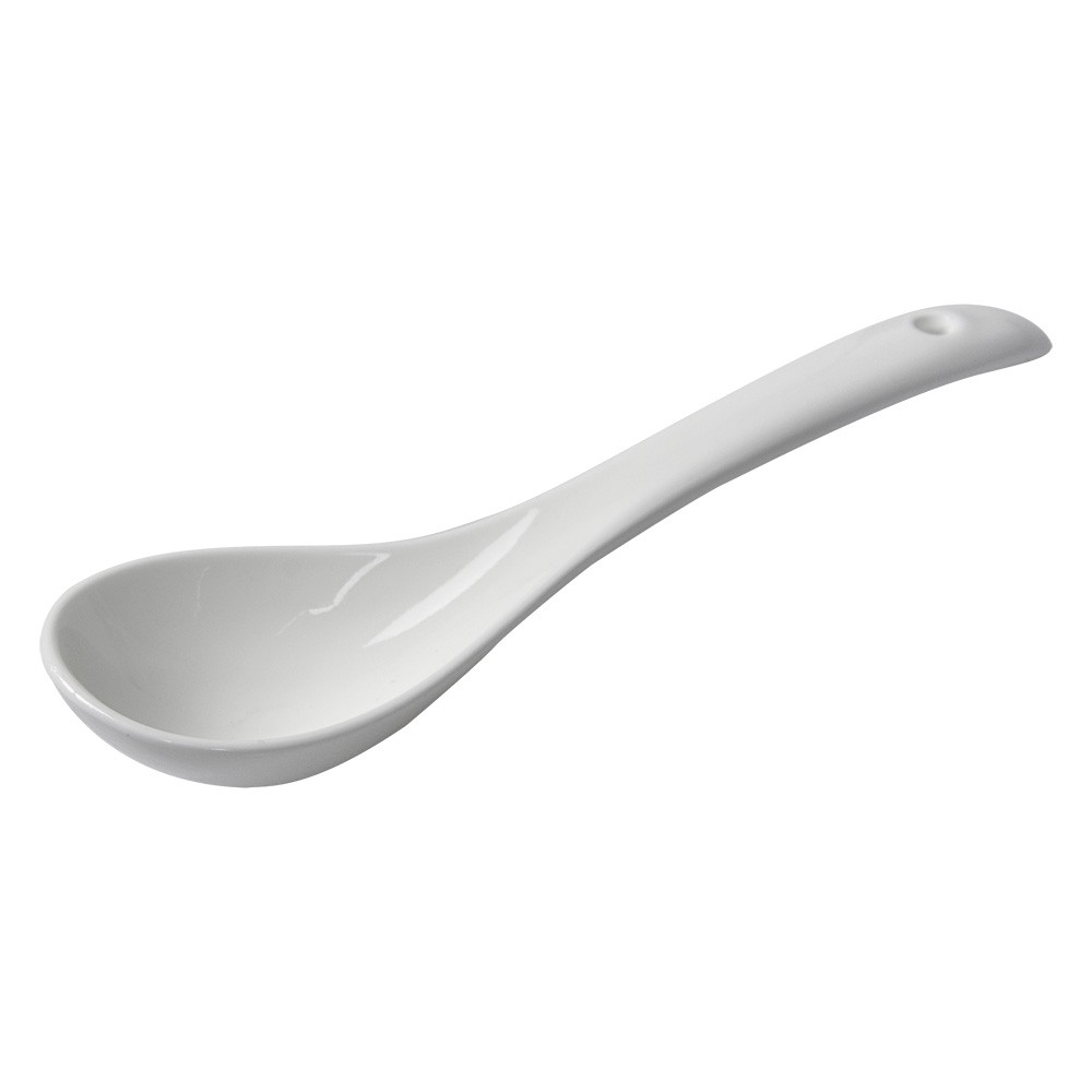 Přírodně bílá porcelánová lžička Lilli - 15*4*2 cm