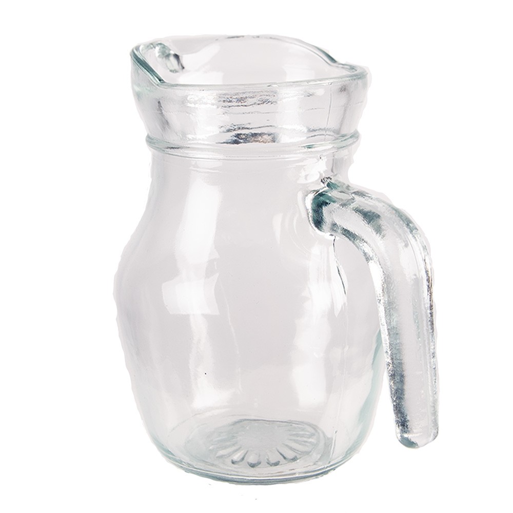 Transparentní skleněný džbánek na vodu - 14*9*13 cm / 500 ml