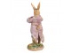 Dekorace králíček v kabátku držící srdíčko - 8*7*20 cm