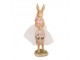 Dekorace králičí slečna v sukýnce s košíčkem - 7*6*21 cm