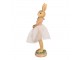 Dekorace králičí slečna v sukýnce s košíčkem - 7*6*21 cm