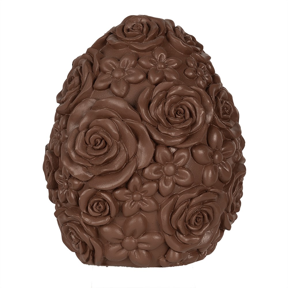 Dekorace čokoládové vejce s květy Egg - Ø 11*14 cm Clayre & Eef