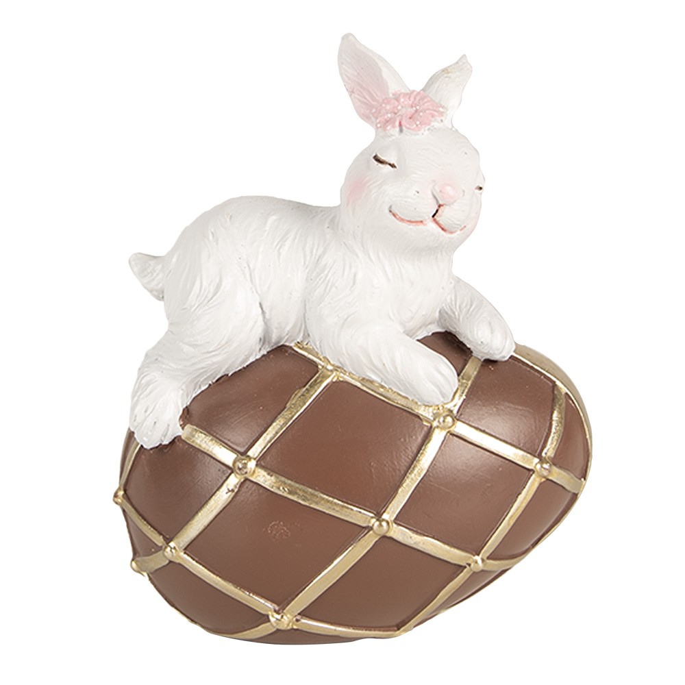 Dekorace králík na čoko vejci - 10*7*11 cm Clayre & Eef
