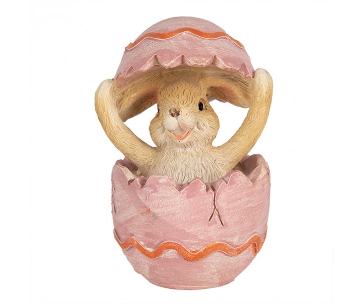 Dekorace králík v růžovém vejci - 6*6*8 cm