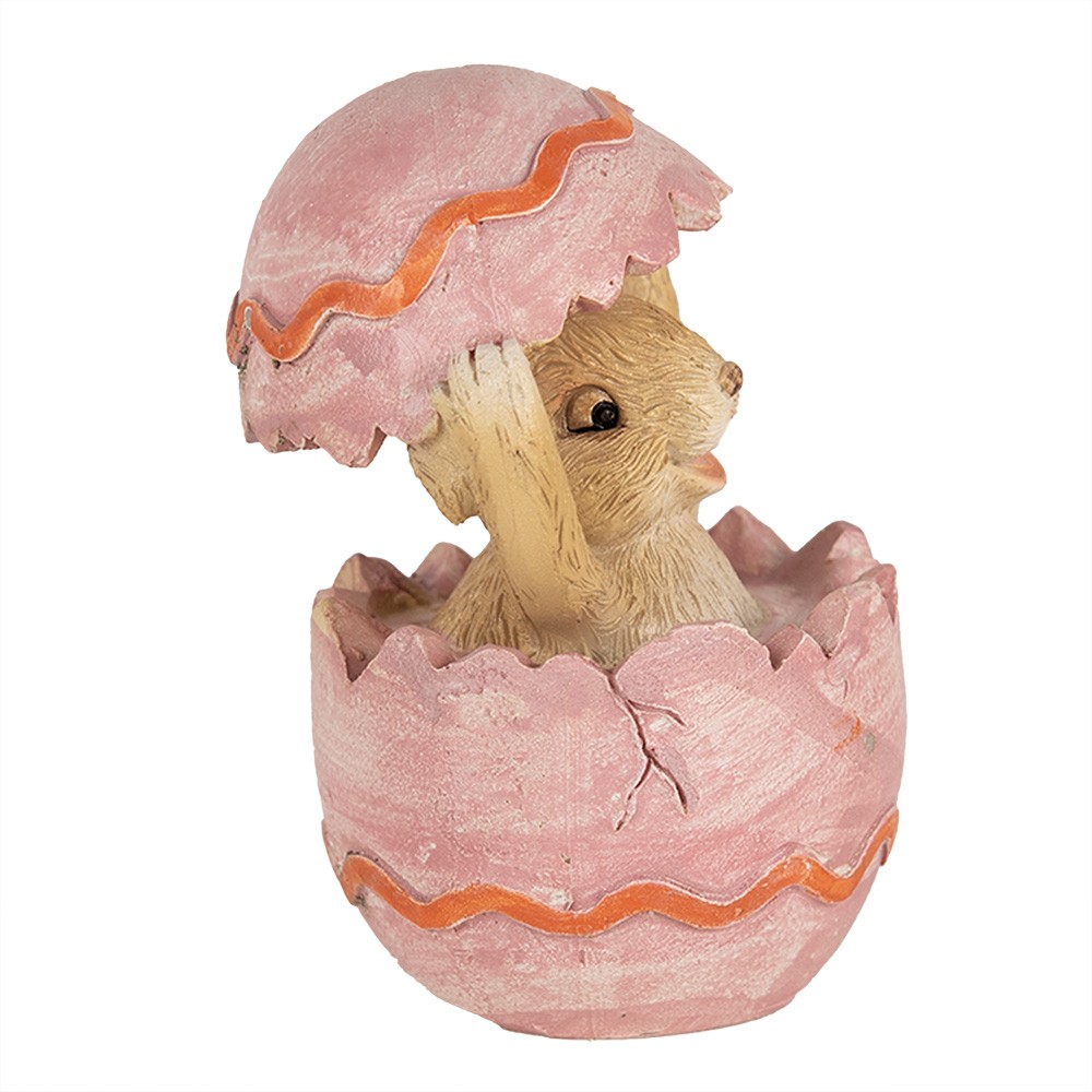 Dekorace králík v růžovém vejci - 6*6*8 cm