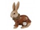 Dekorace králík v kabátku a s hodinkami - 27*17*29 cm