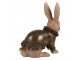 Dekorace králík se stopkami a zlatou patinou - 27*17*29 cm