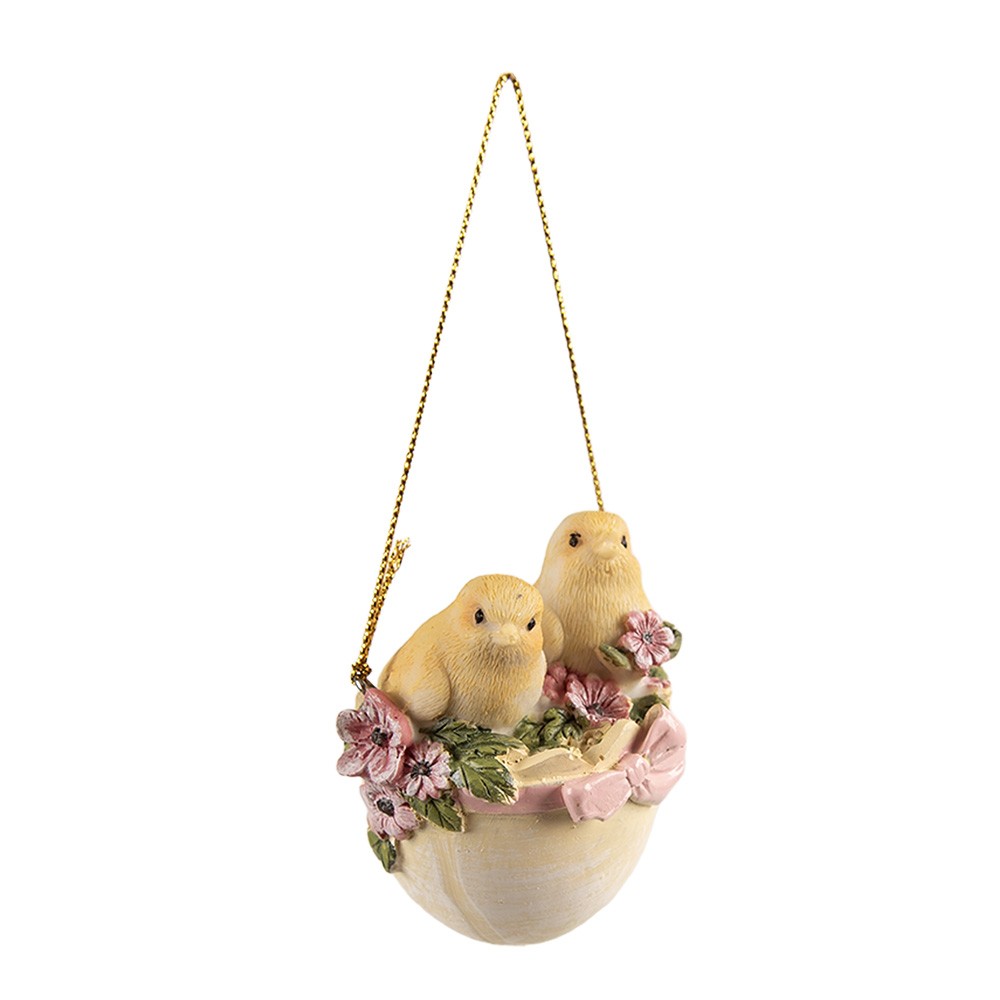 Závěsná dekorace kuřátka ve vajíčku - 5*5*7 cm
