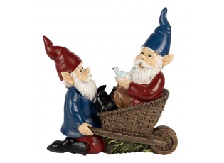 Dekorace Socha Gnomes Blue Red 21x10x23 cm - 21x10x23 cm