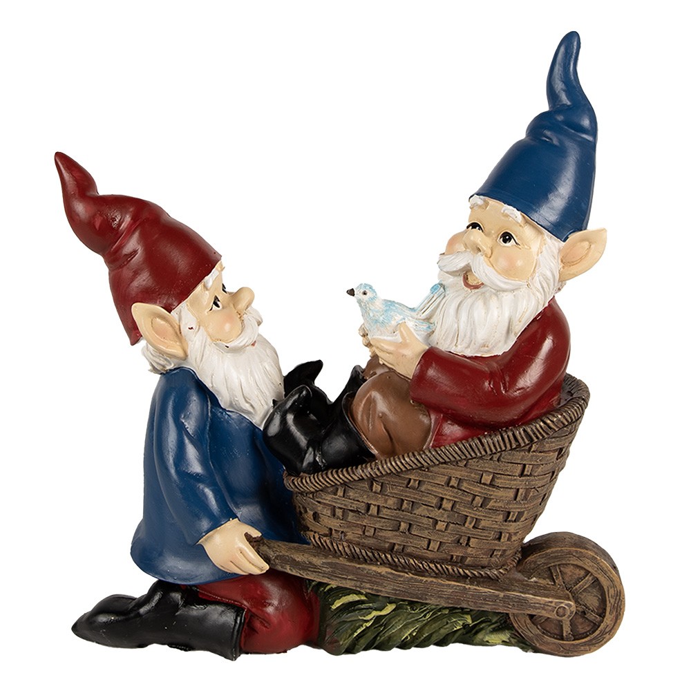 Dekorace Socha Gnomes Blue Red 21x10x23 cm - 21x10x23 cm