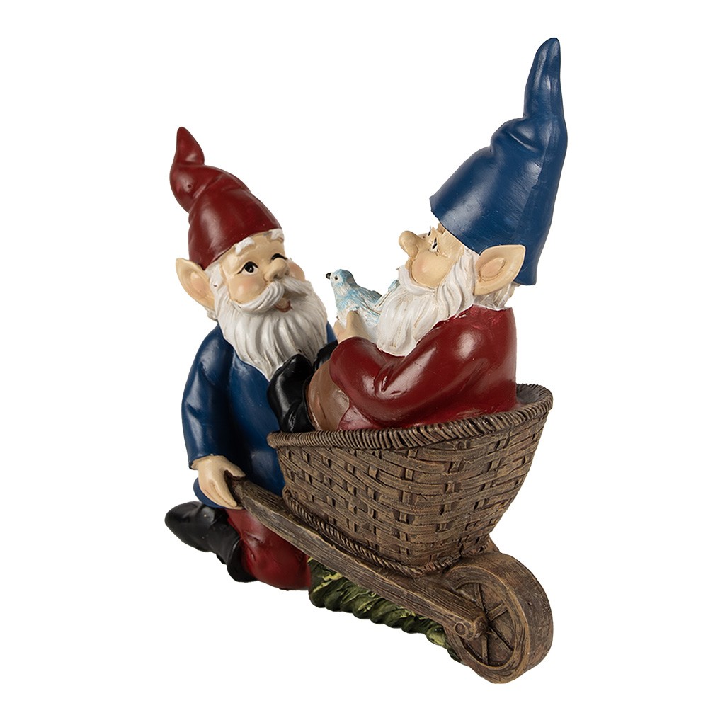 Dekorace Socha Gnomes Blue Red 21x10x23 cm - 21x10x23 cm