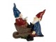Dekorace Socha Gnomes Blue Red 21x10x23 cm - 21x10x23 cm Clayre & Eef