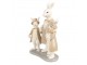 Dekorace béžová králičí mamka s králíčky - 16*8*21 cm