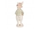 Dekorace králičí elegán v zeleném saku - 5*5*15 cm