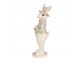 Dekorace králičí elegán v zeleném saku - 5*5*15 cm