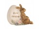Dekorace socha králík s vajíčkem Easter Greetings - 12*7*9 cm