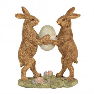Dekorace králíčci držící vajíčko - 11*5*13 cm
