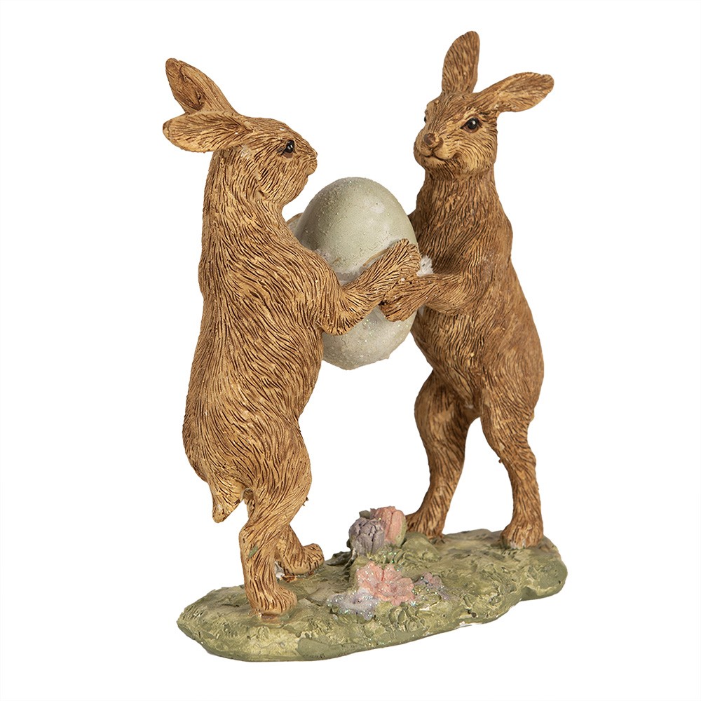 Dekorace králíčci držící vajíčko - 11*5*13 cm