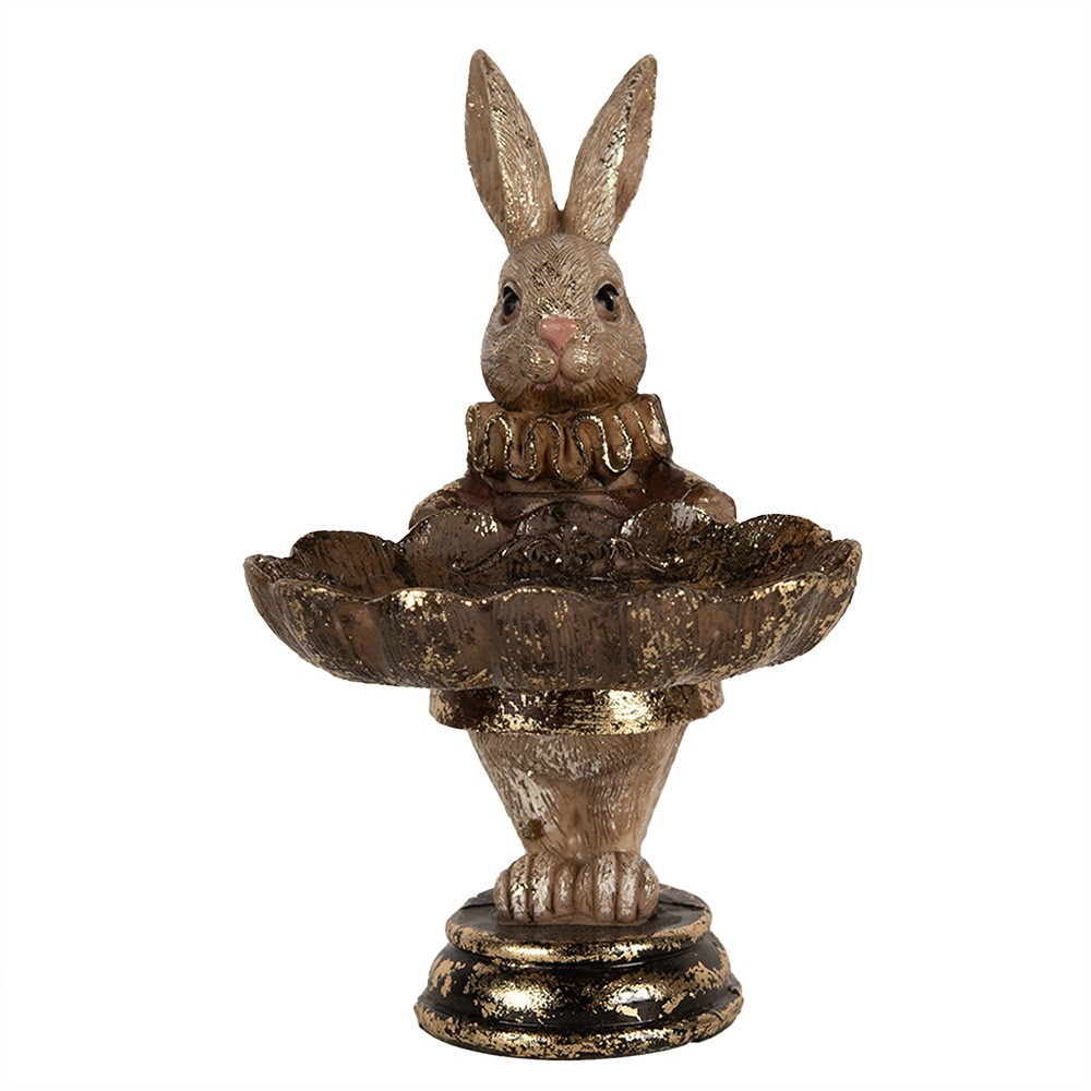 Dekorace králík s miskou - 11*9*15 cm