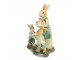 Dekorace králičí mamka s králíčky a mrkvovým dortem - 12*8*15 cm