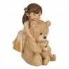 Dekorace děvčátko s medvídky - 9*7*12 cm Barva: hnědá, multiMateriál: PolyresinHmotnost: 0,12 kg