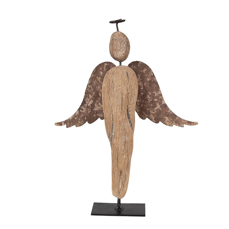 Dekorace dřevěný anděl Antique - 17*5*21 cm Clayre & Eef