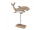 Dřevěná dekorativní soška žralok Shark na podstavci - 34*8*39 cm