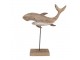 Dřevěná dekorativní soška žralok Shark na podstavci - 34*8*39 cm