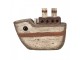 Dřevěná dekorativní dekorace loď - 15*6*12 cm