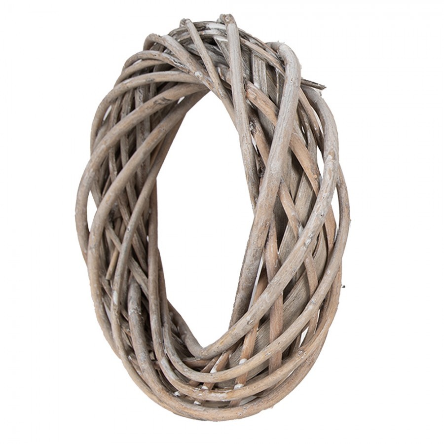 Přírodní šedý ratanový věnec Rattan XS - Ø 20*5 cm
