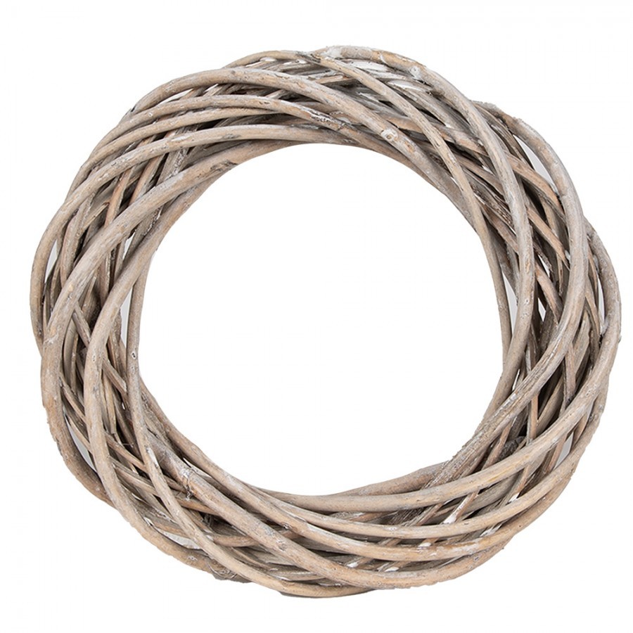 Přírodní šedý ratanový věnec Rattan XS - Ø 20*5 cm