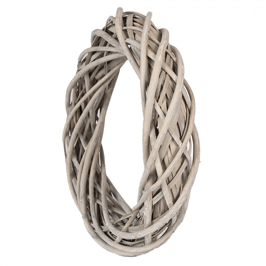 Přírodní šedý ratanový věnec Rattan S - Ø 30*6 cm