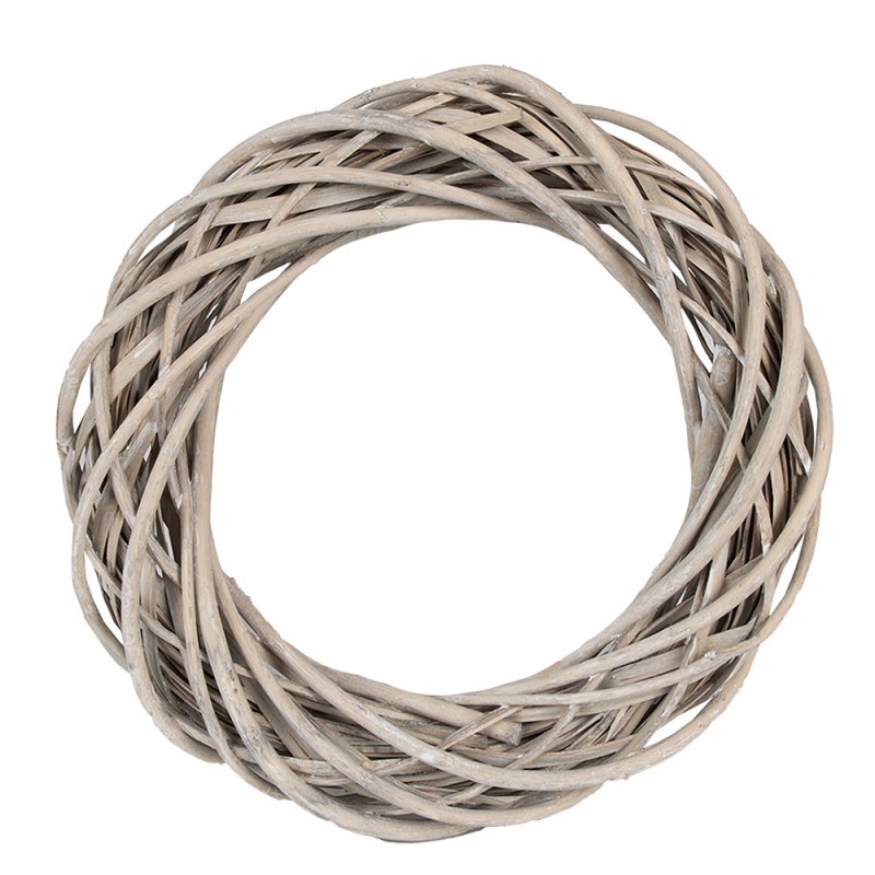 Přírodní šedý ratanový věnec Rattan S - Ø 30*6 cm