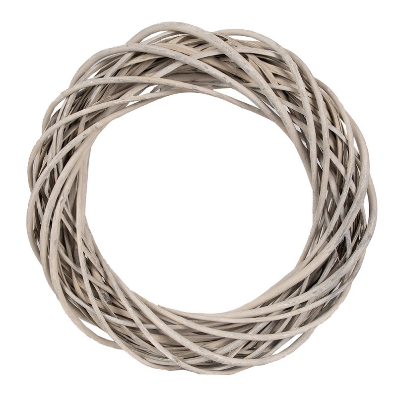 Přírodní šedý ratanový věnec Rattan M - Ø 40*7 cm