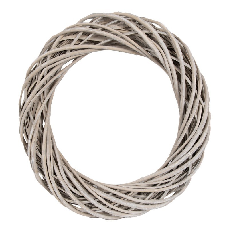 Přírodní šedý ratanový věnec Rattan L - Ø 50*9 cm