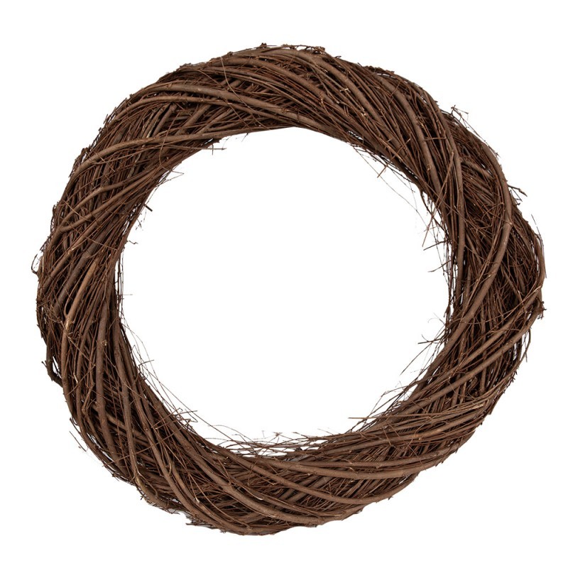Přírodní hnědý proutěný věnec Woodly XXL - Ø 50*8 cm