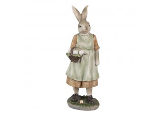 Dekorace králičí mamka s košíčkem vajíček - 9*8*25 cm