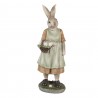 Dekorace králičí mamka s košíčkem vajíček - 9*8*25 cm Barva: barevnéMateriál: PolyresinHmotnost: 0,282 kg