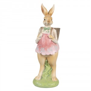 Dekorace králičí slečna s nůší - 11*11*31 cm