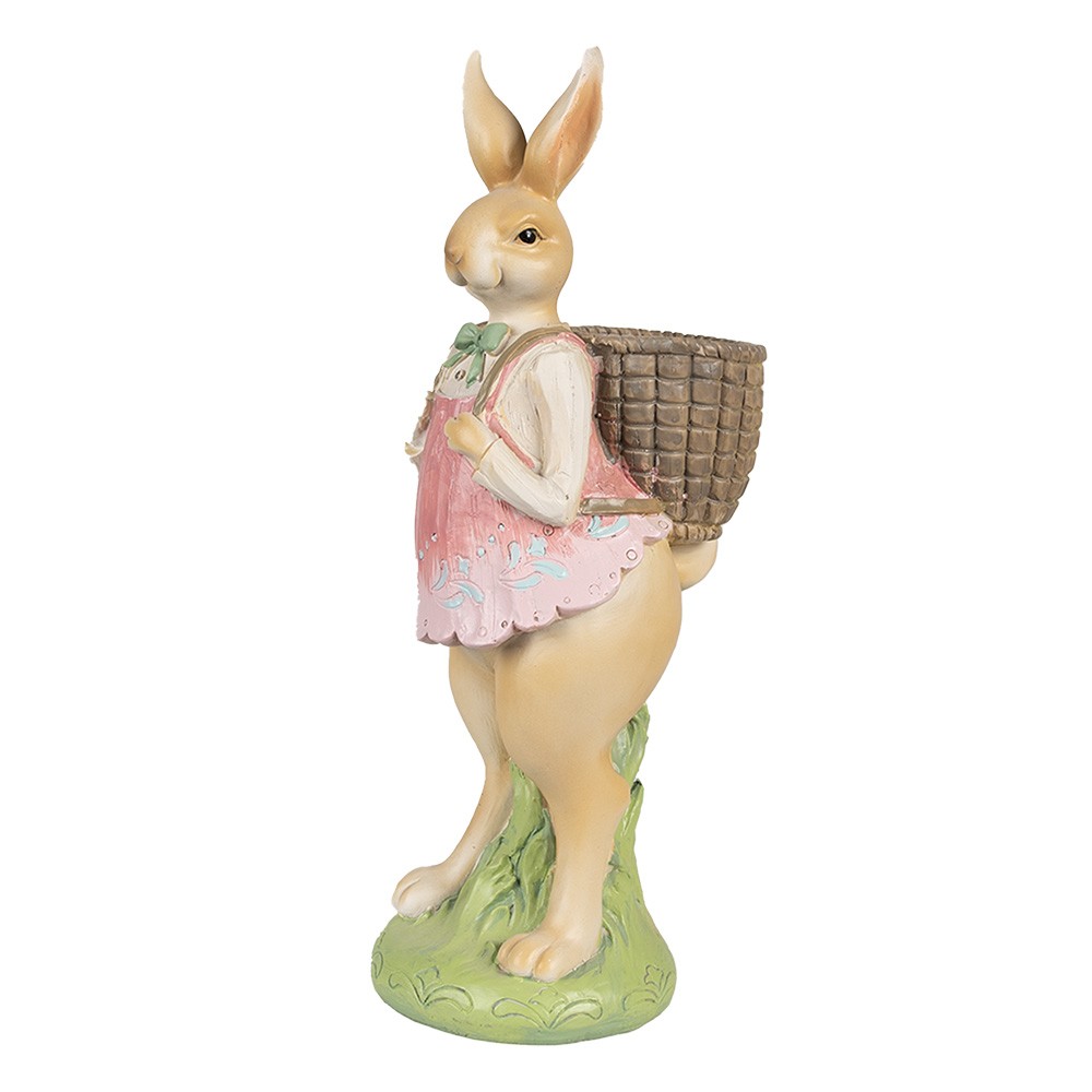 Dekorace králičí slečna s nůší - 11*11*31 cm